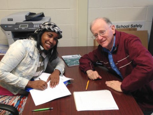 Lajuan Young and Math Tutor Dave Houston