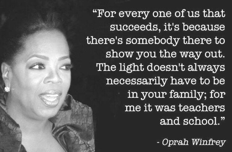 Oprah quote about teachers