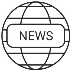 Globe with word news