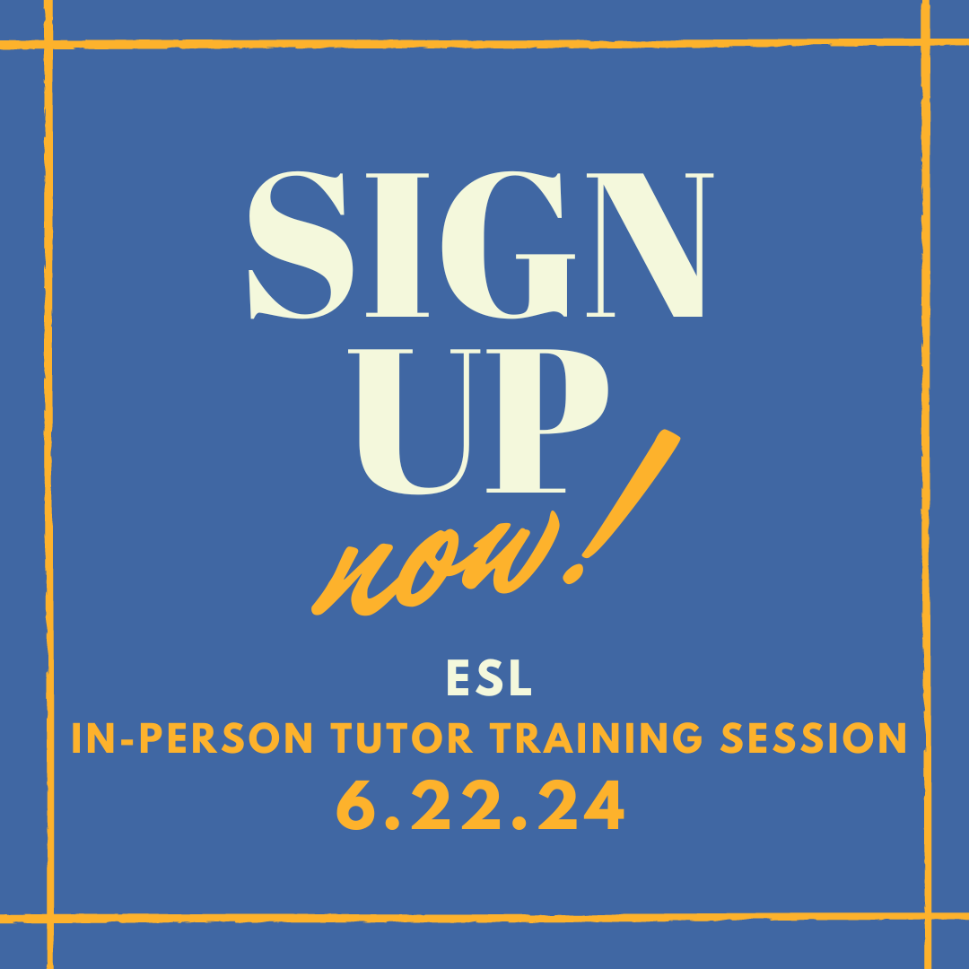 Post image for Train to Tutor an ESL Student