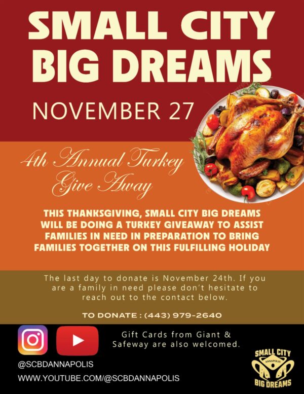 Small City Big Dreams 4th Annual Turkey Give Away