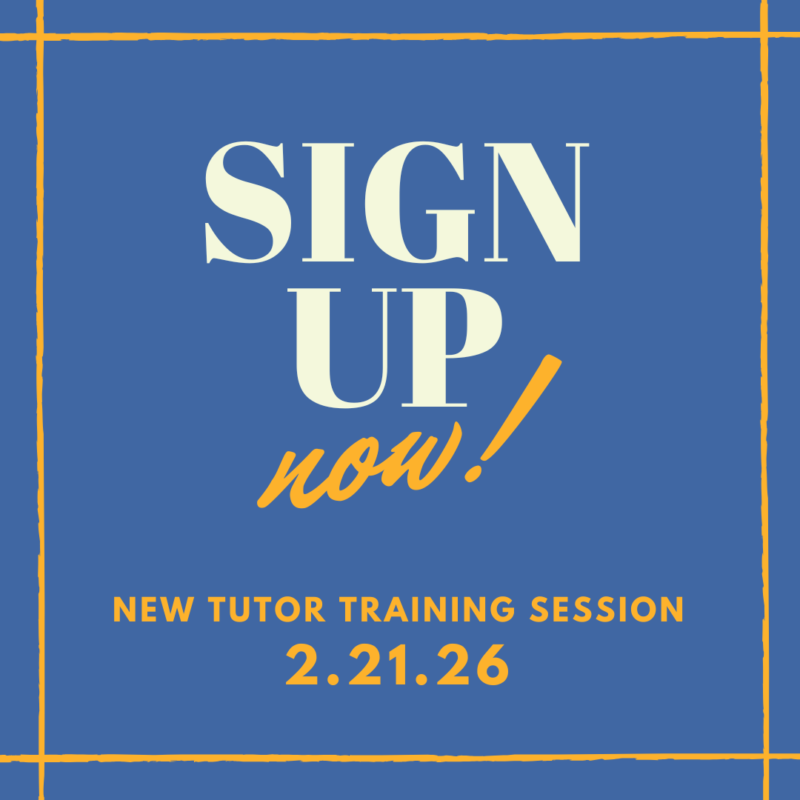 New Tutor Training Session 2.21.26