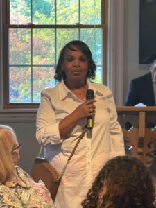 AACLC High School Diploma Graduate Jessica W. talks about her education journey at the Appreciation Dinner.