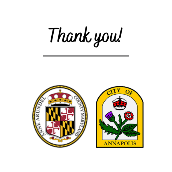 Thank you! Anne Arundel County government and the City of Annapolis